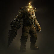 Subject Delta, as he appears from the release trailer for BioShock 2.