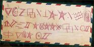 A cipher message from inside the Lunchbox Puzzle.