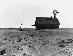 Dust Bowl farm north of Dalhart Texas Photograph