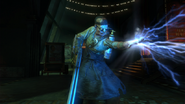 A masked Jacob using Electro Bolt in Point Prometheus.