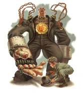 Litografia de Handyman pidiendo su sombrero.