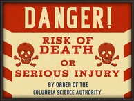 Warning sign seen by the Operating Theater.