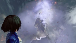 Songbird destroying what's left of the Tower.