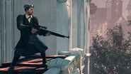 A Vox agent wields the Sniper rifle.