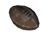 Danny Wilkins' football model, which he holds in the character selection screen.