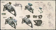 Concept art for the Nail Gun.