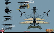 Early variations for the gondola's design.