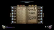 A early rendition of the user interface menu.