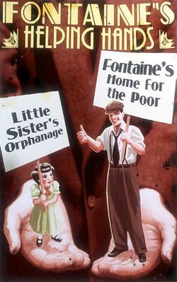 An advertisement promoting Fontaine's charities.