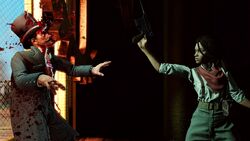 Daisy Fitzroy killing the captain of industry.