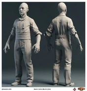 Sander Cohen Burial at Sea sculpt model.
