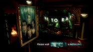 The Kashmir Restaurant sometime during the attack, seen during the installation loading screen for BioShock 2 on Xbox 360 and PlayStation 3 platforms.
