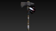 A hatchet possibly intended for the cut Native American themed mini-boss.