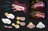 The Plasmids neon sign.