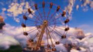 The Ferris wheel seen with console commands.