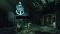 The district's marquee in the entrance.