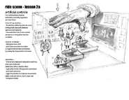 Concept sketch of the second ride scene.