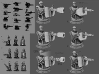 Concept art for the Gun/Rocket Automaton.