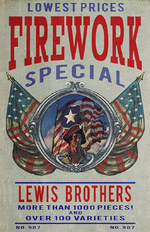 Lewis Brothers fireworks poster