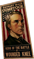 Another variation: Comstock's "Battle of Wounded Knee" political poster, featured in the E3 2011 Gameplay for Major's Notions, Sundries and Novelties.