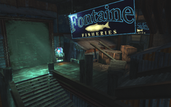 The entrance to Fontaine Fisheries.