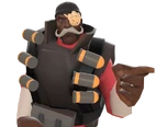 Demoman wearing a promotional Cornelius Slate inspired hat, named "Blind Justice".