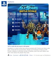 Psasbrbigdaddy.png (306 KB) A removed poll from PlayStation's Facebook leaked the inclusion of BioShock's Bouncer in PlayStation All-Stars: Battle Royale.