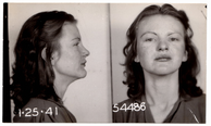 The unknown woman's mugshot.