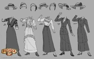 Concept art for Upper Female Citizen, by Claire Hummel.