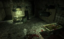 The unsanitary preparation room.