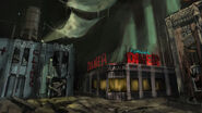 Concept art for Pauper's Drop, featuring the diner.