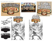 Concept art for the Clash in the Clouds logo, with inspiration from the logo of the TV-series Boardwalk Empire.