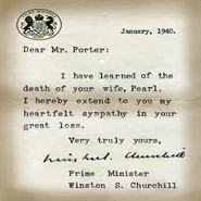 Porter Churchill Letter.png (412 KB) A letter from Winston Churchill to Porter, regarding Pearl's death (the date reads "January, 1940", which is a mistake, as Pearl died in September).