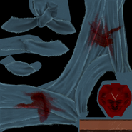 The bandage texture, showing the devil's face.