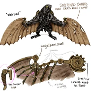 Concept art for the Songbird's wings.