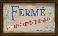 Fermé sign.