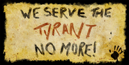 We Serve The Tyrant No More! Banner