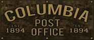 The unused Columbia Post Office sign.