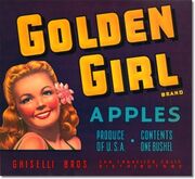 Golden Girl Apples Crate Label