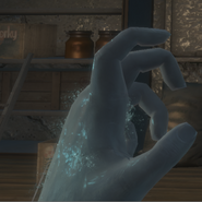 The player wielding Geyser Trap.