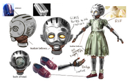 A Robotic Little Sister, as it appeared in concept art for BioShock.