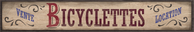 Bicyclettes sign.