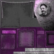 The gloss texture for the pillow and box. The head is seen on the top right.