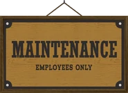 The maintenance room sign.