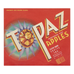 Topaz Brand Apples Fruit Crate Label