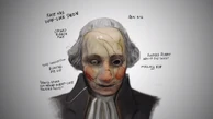 Concept art for the Motorized Patriot's George Washington mask.