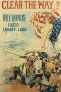 Clear the way!! Buy Bonds – Fourth liberty loan Columbia Calls You!