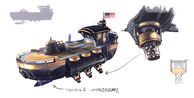 Concept art for the Gunship.