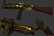 Golden Machine Gun Model.