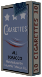 A pack of cigarettes in BioShock Infinite.